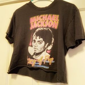 Retro Michael Jackson Cropped Tee